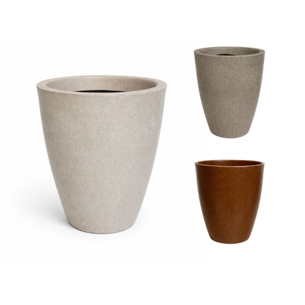 Vaso de Planta Decorativo Reciclável em Polietileno, Coluna Redonda