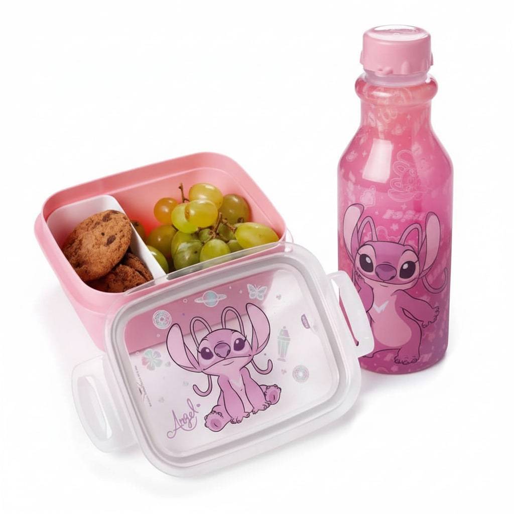 Lancheira Infantil Marmita Hermética 630ml E Garrafa 500ml Conjunto Volta Às Aulas