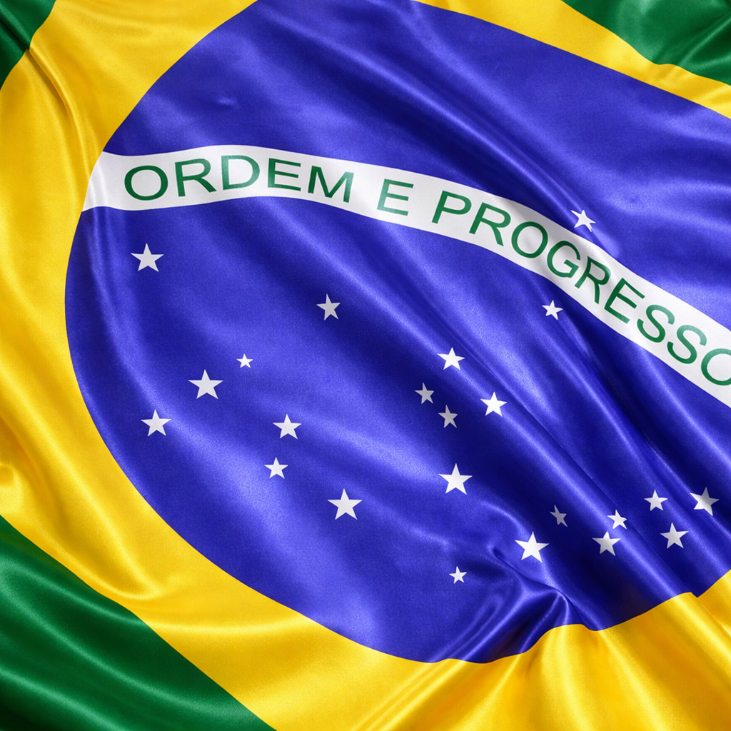 Bandeira Do Brasil 70x90cm Cetim Brilhante Costura Reforçada com Ilhós Copa do Mundo