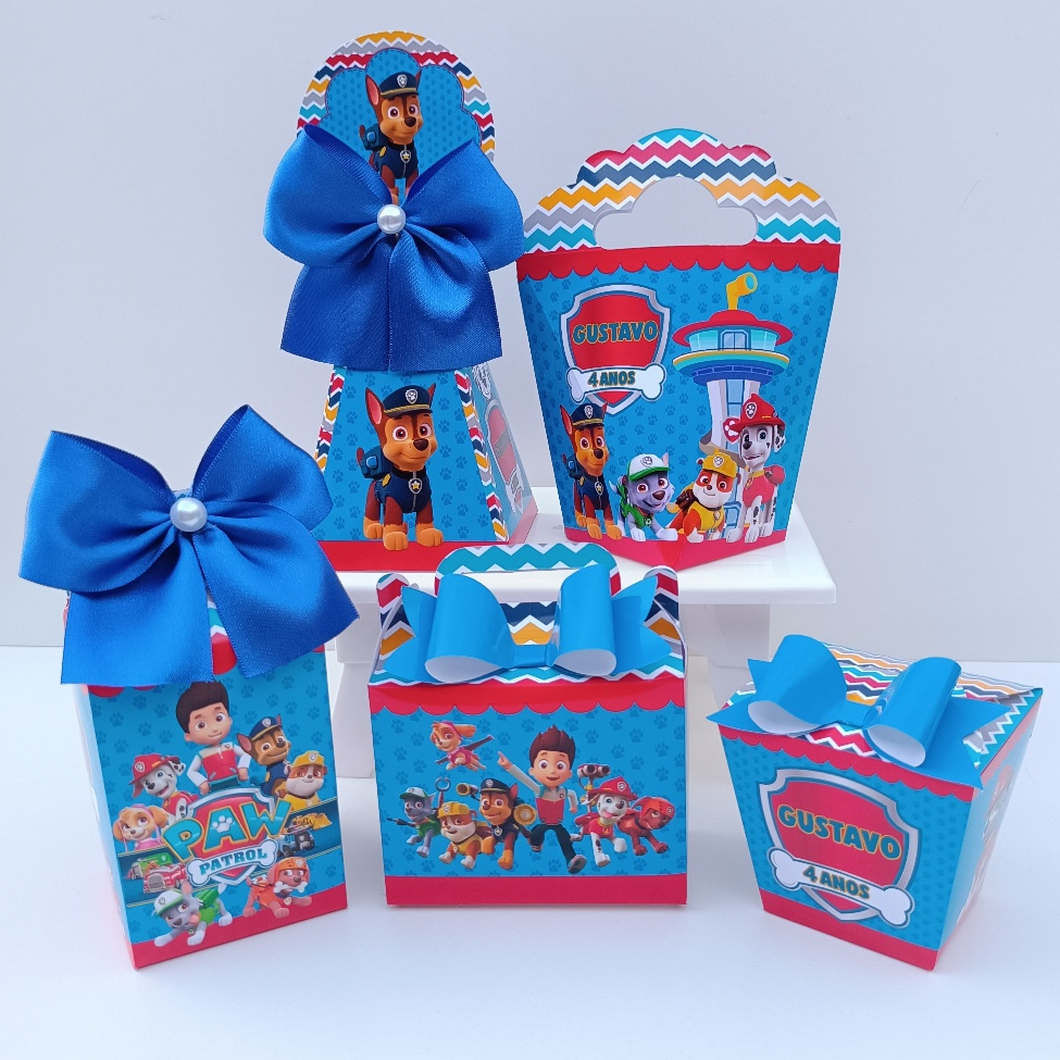 Kit Festa Patrulha Canina Menino l Personalizados l Lembrancinha para Festa l kit Caixas