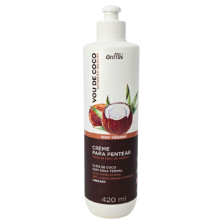 Creme para Pentear Linha Vegana Vou De Coco Griffus 420ml em Oferta na Shopee