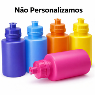 GARRAFA SQUEEZE 300ML SOLIDA KIT COM 10 (SEM ADESIVO/MAIS DE DUAS CORES OPÇÃO SORTIDA) em Oferta na Shopee