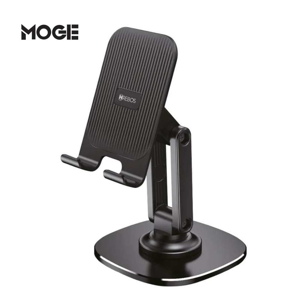 Suporte de Celular Mesa | Ajustável 360º | Base Fixa | CellFlex Hrebos | Universal
