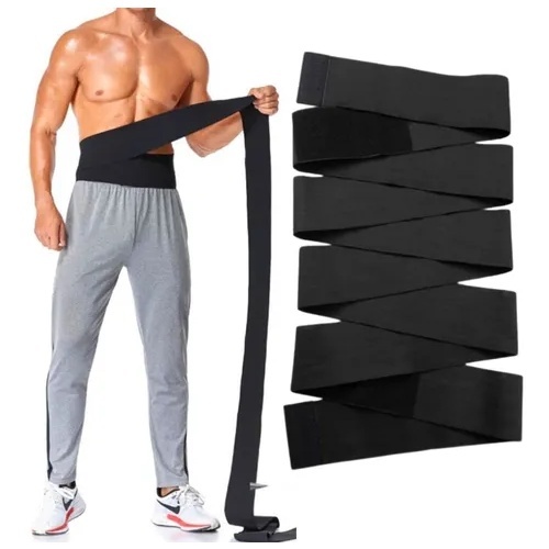 Faixa Abdominal Masculina Modeladora 3 e 5 Metros Alta Compressão Redutora Cintura Slim