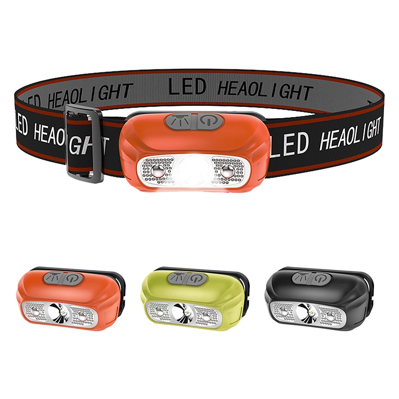 Lanterna de Cabeça LED Recarregável com Sensor de Movimento Potente para Camping e Pesca