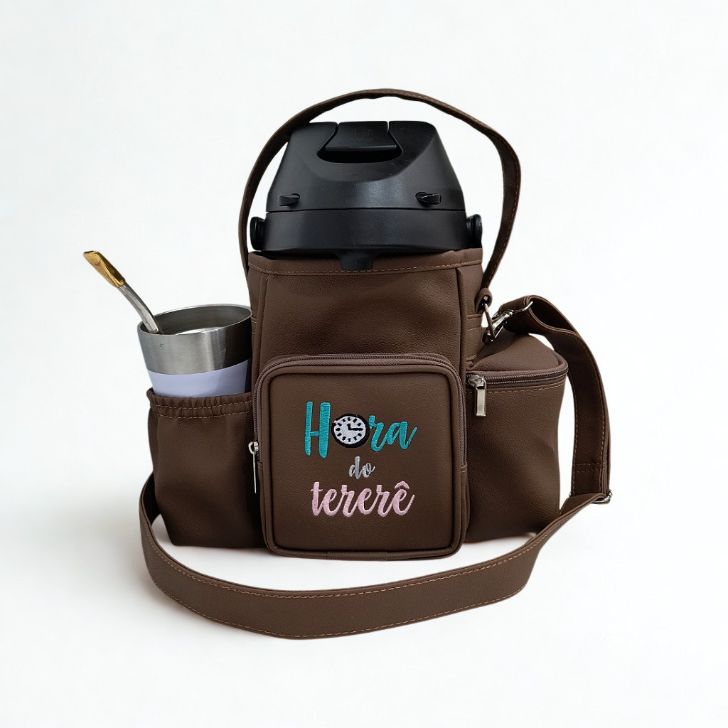 Mateira para Levar Tererê Cor Marrom Personalizada Hora do Tererê