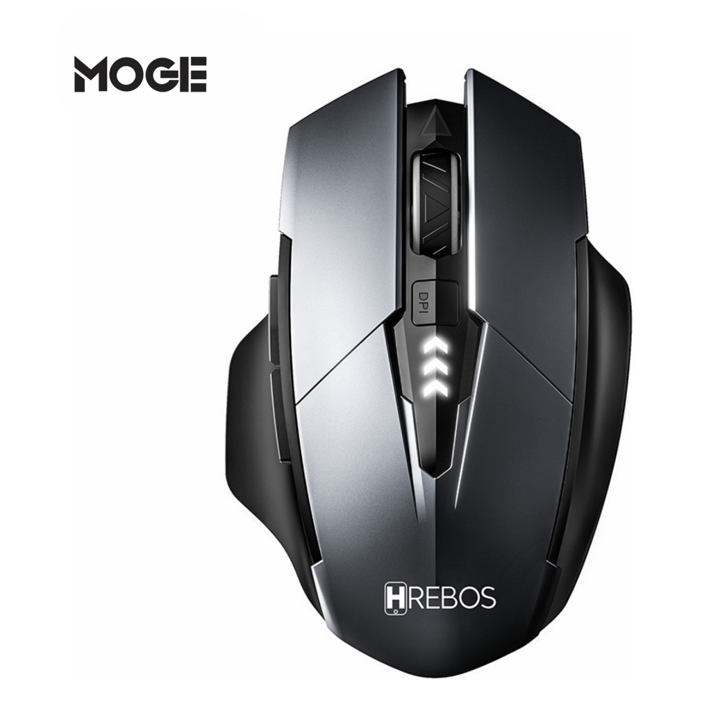 Mouse Gamer Sem Fio | Wireless USB | 1600 DPI | 5 Botões | Recarregável | Hrebos IF-212