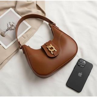 Bolsa Feminina Lunna Luxo Com Metais Dourado Elegante Moderna De Ombro