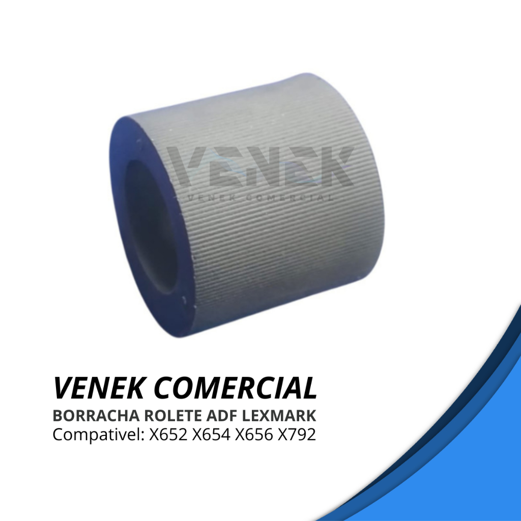 Borracha Rolete ADF Lexmark Compativel X652 X654 X656 X792