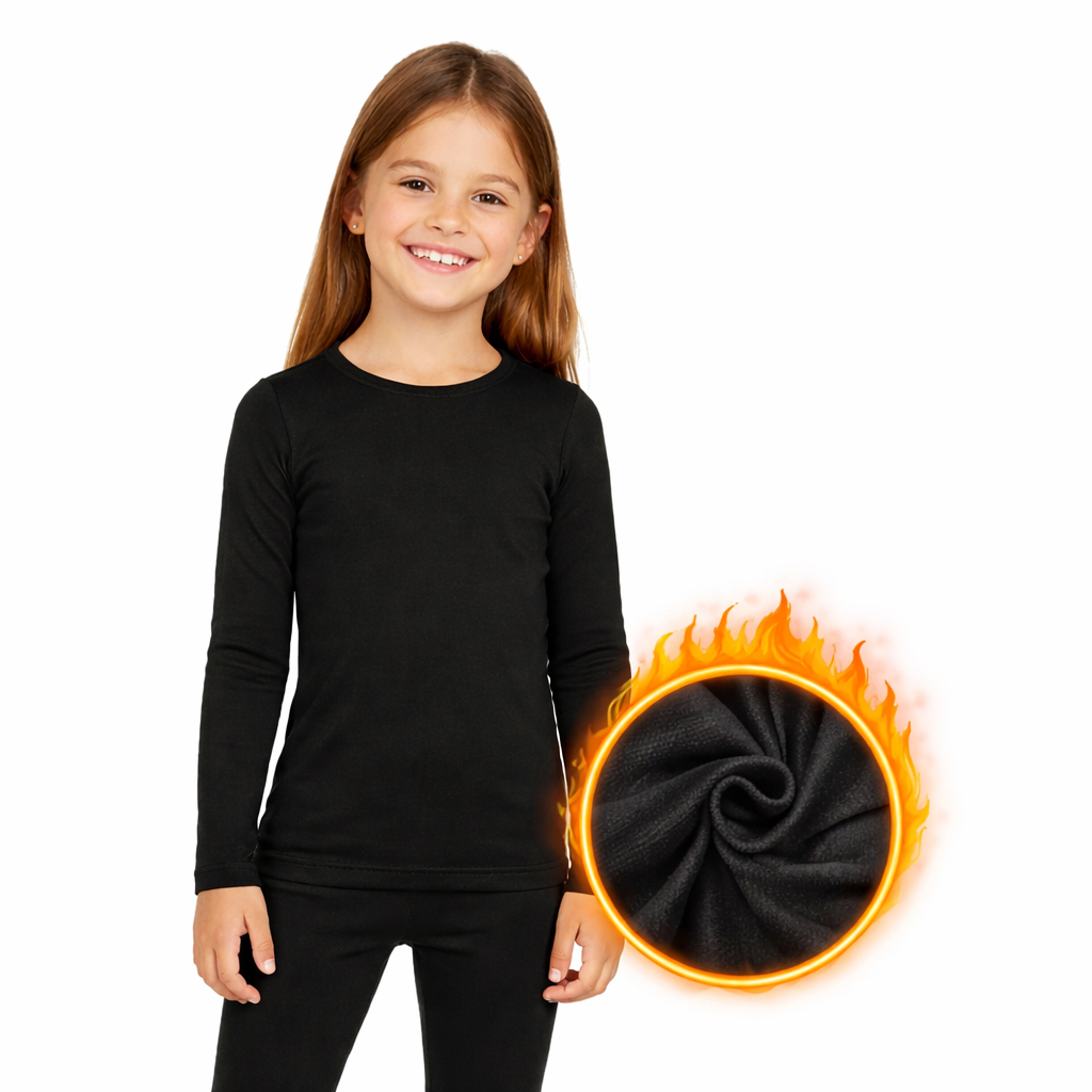 Kit 1 ou 2 Blusa Segunda Pele Infantil Peluciada Manga Longa Proteção Térmica Inverno Menino Menina