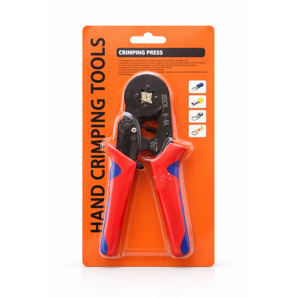 Alicate Crimpar Prensa Terminal Tubular Crimpador Ilhós 0,25 Até 10mm Elétricos Profissional Conectores Elétricos