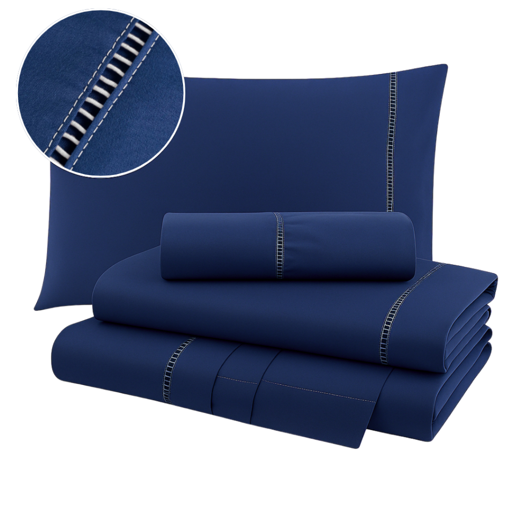Kit Lençol 400 Fios Jogo de Cama Casal Queen Solteiro King Toque Macio Ponto Palito