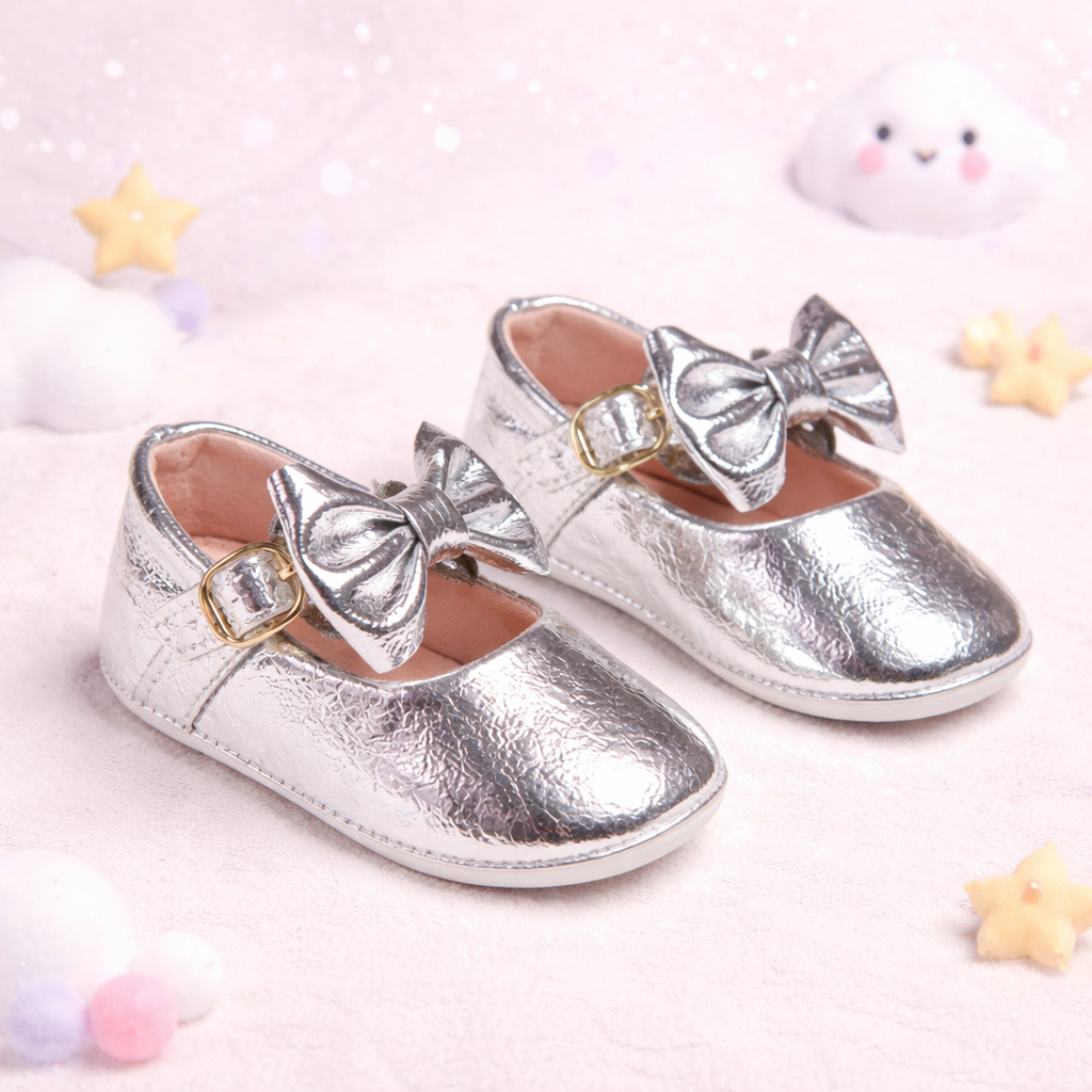 Sapatinho de bebê de colo laço luxo Delicado feminina infantil menina do 14 ao 19
