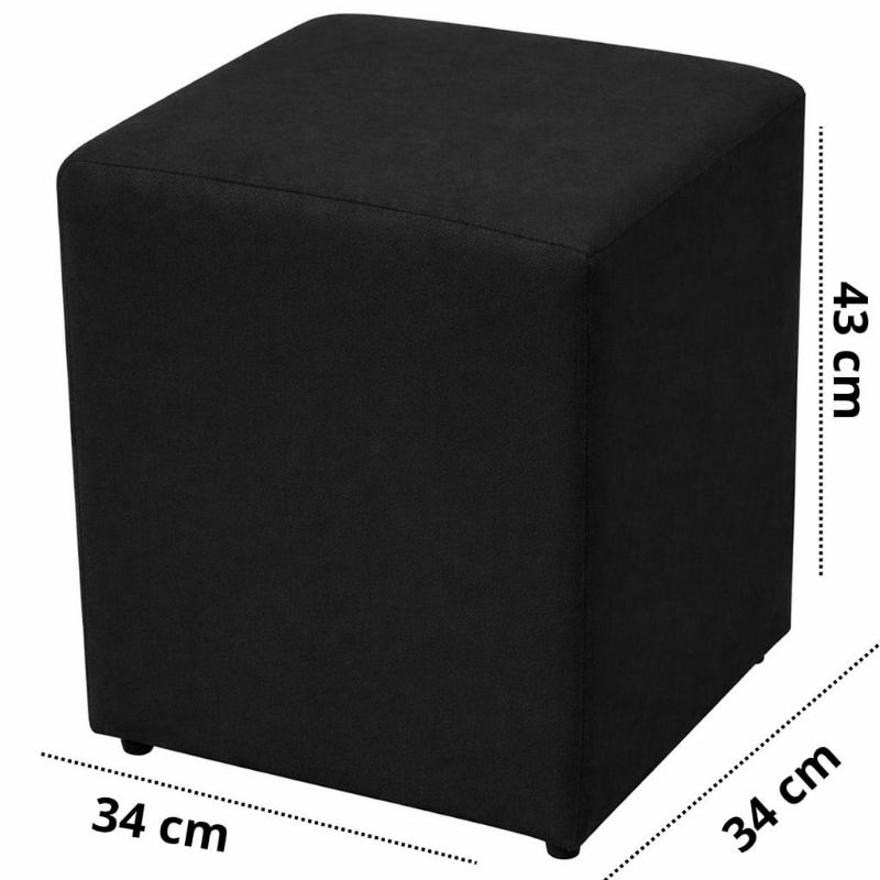 Puff Decorativo de Tecido  Reforçado Para Quarto Sala Escritórios