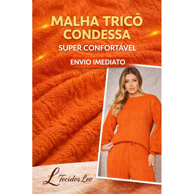 Malha Tricô – Tecido Quentinho e Macio para Blusas, Vestidos e Conjuntos