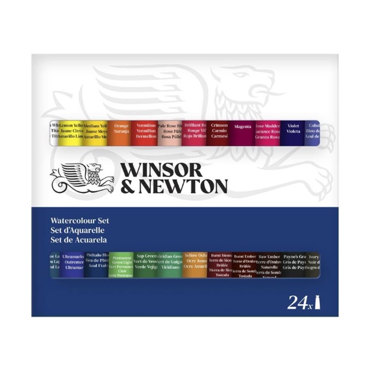 Kit 24 Aquarela Winsor & Newton Tinta Discover Bisnaga 10ml