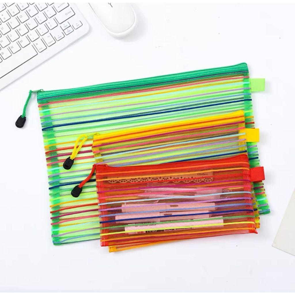 10 Unidades 2 Tamanhos Bolsinha Nylon Colorido Multiuso Necessaire Kit