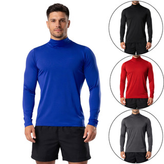 Blusa gola alta masculina e feminina camisa termica segunda pele proteção solar