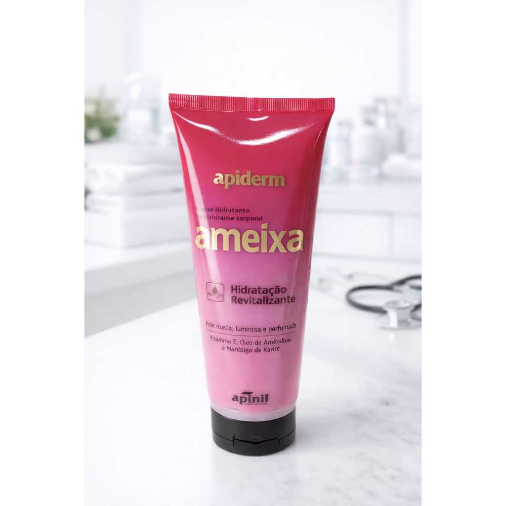 Loção Hidratante Corporal Ameixa Creme de Pele Apiderm 190g com Vitamina E e Karité Pele Macia
