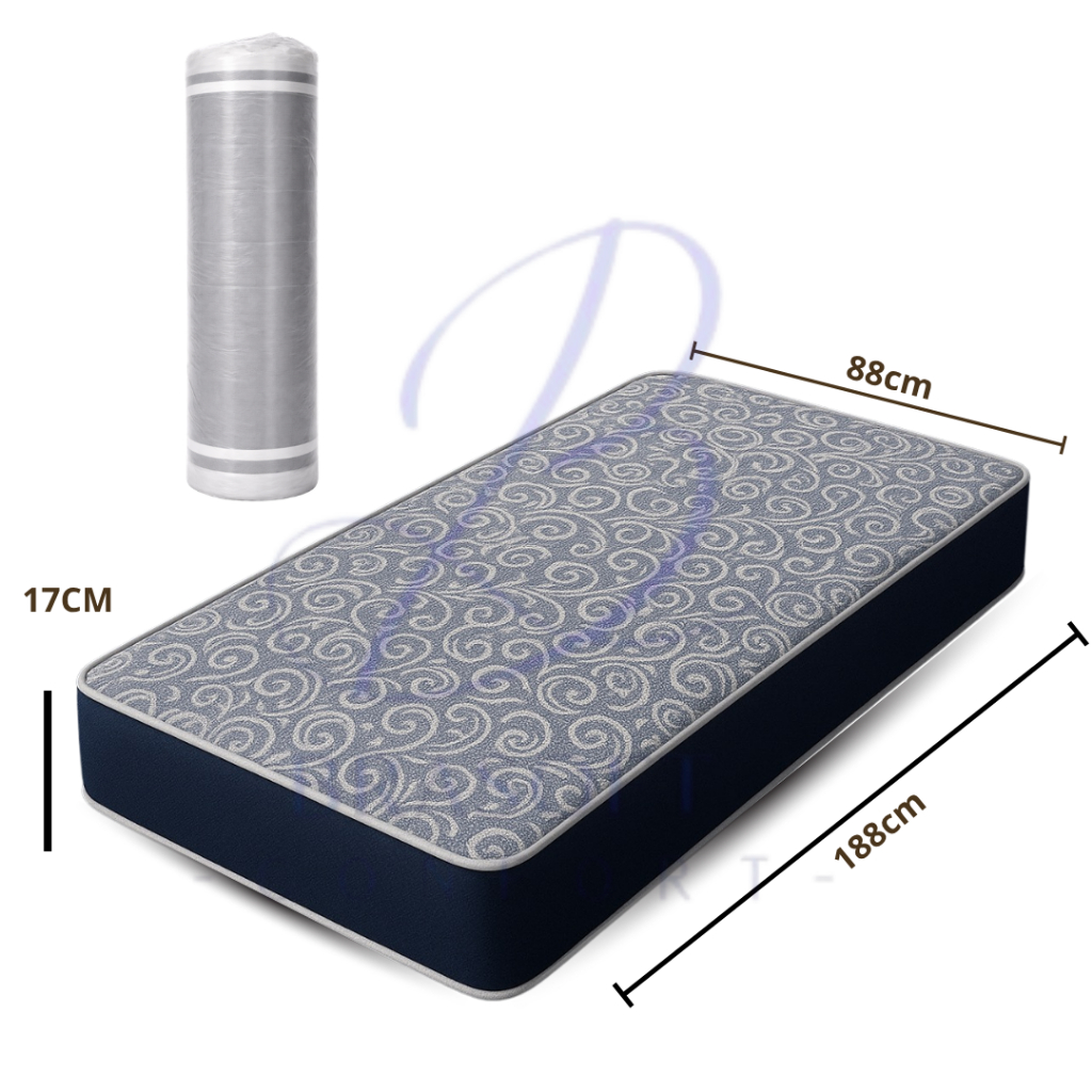 Colchão 100% Espuma Solteiro D33 Semi-Ortopédico 14cm ou 17cm Durável Acabamento PREMIUM em Oferta na Shopee