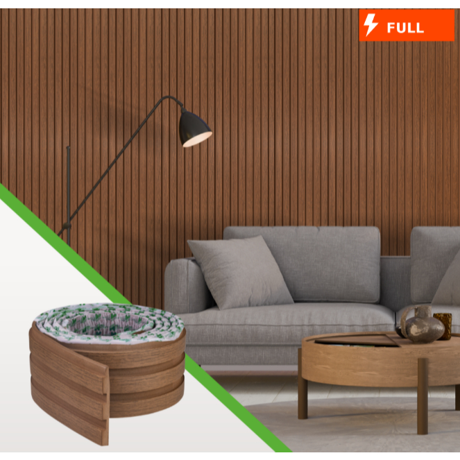 Painel Ripado Laminado Autocolante Cinamomo Madeto