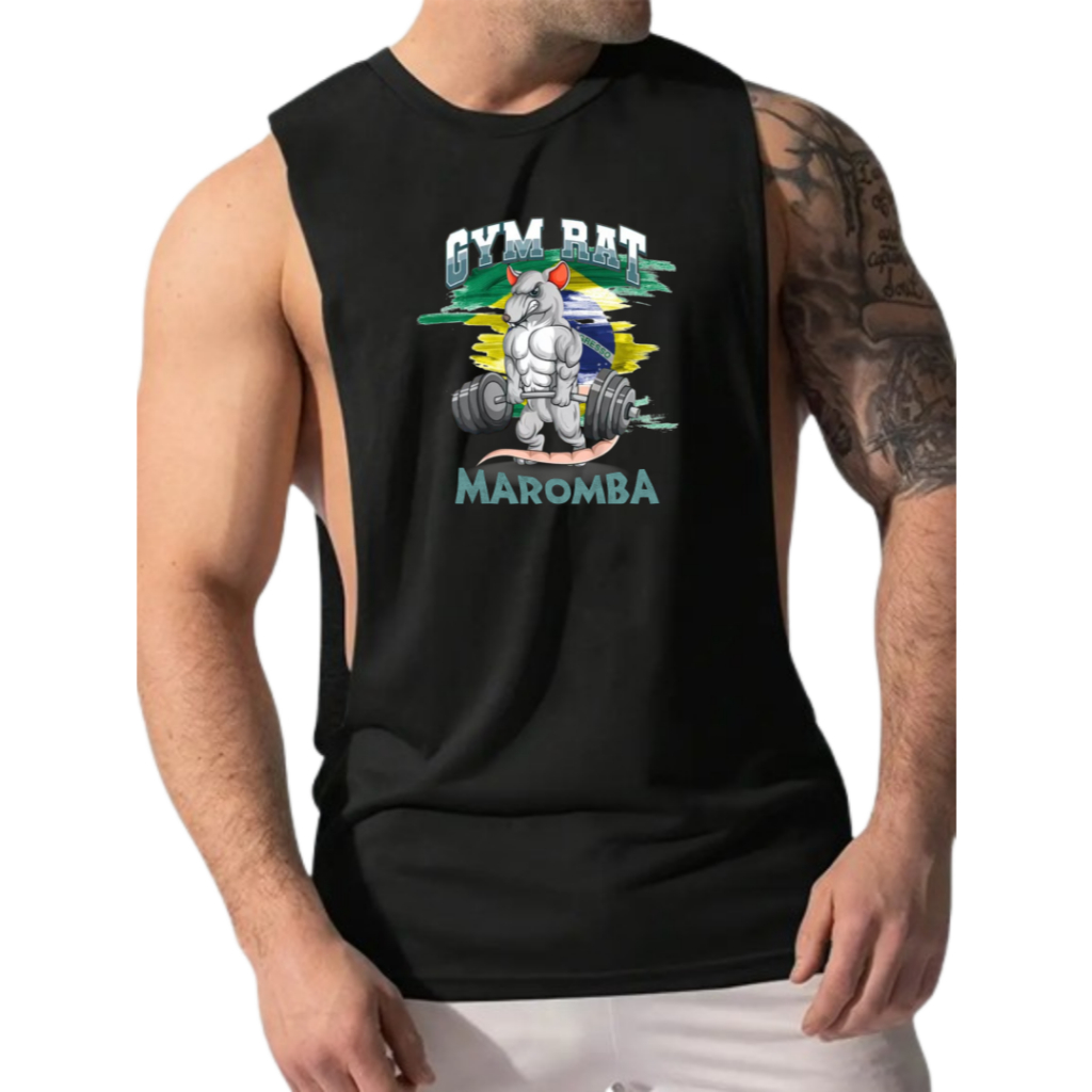 Regata Fitness Masculina GYM RAT Academia