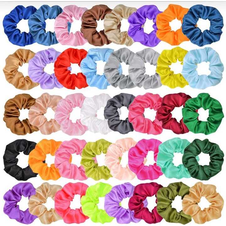 KIT 20 Rabico Scrunchie de Cetim Xuxinha Prendedores de Cabelo em Oferta na Shopee
