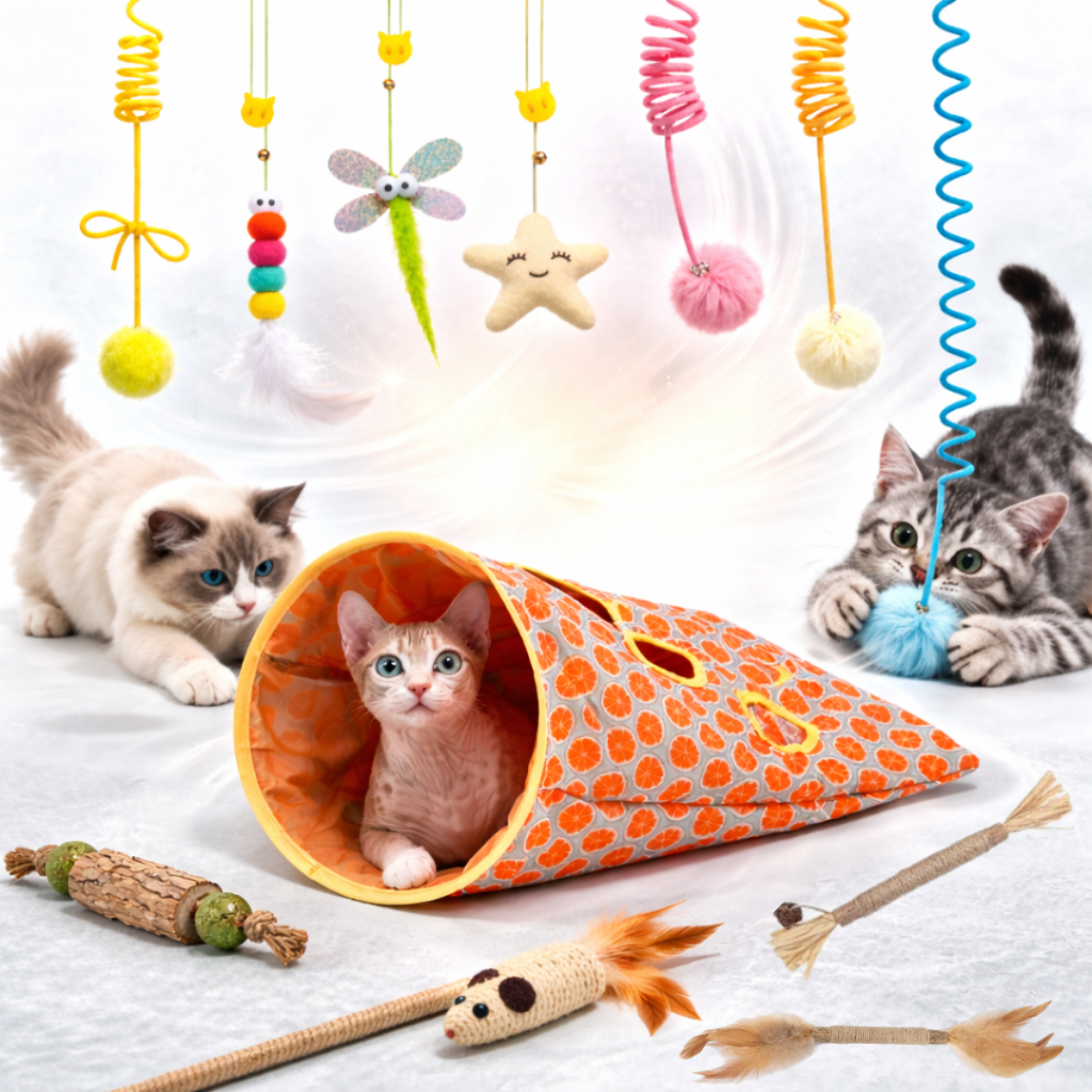 Saco Tunel Brinquedo Gato Pet Labirinto Com Bolinhas Rato Túnel Plástico Resistente Ratinho