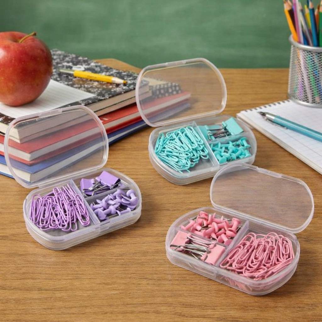 Escritório Clips Alfinete Prendedor Tons Pasteis Kit Office Papelaria Candy Fofa Clip Magnético