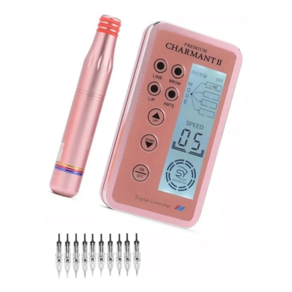 Dermógrafo Charmant Premium Digital + 10 Agulhas Easy Click