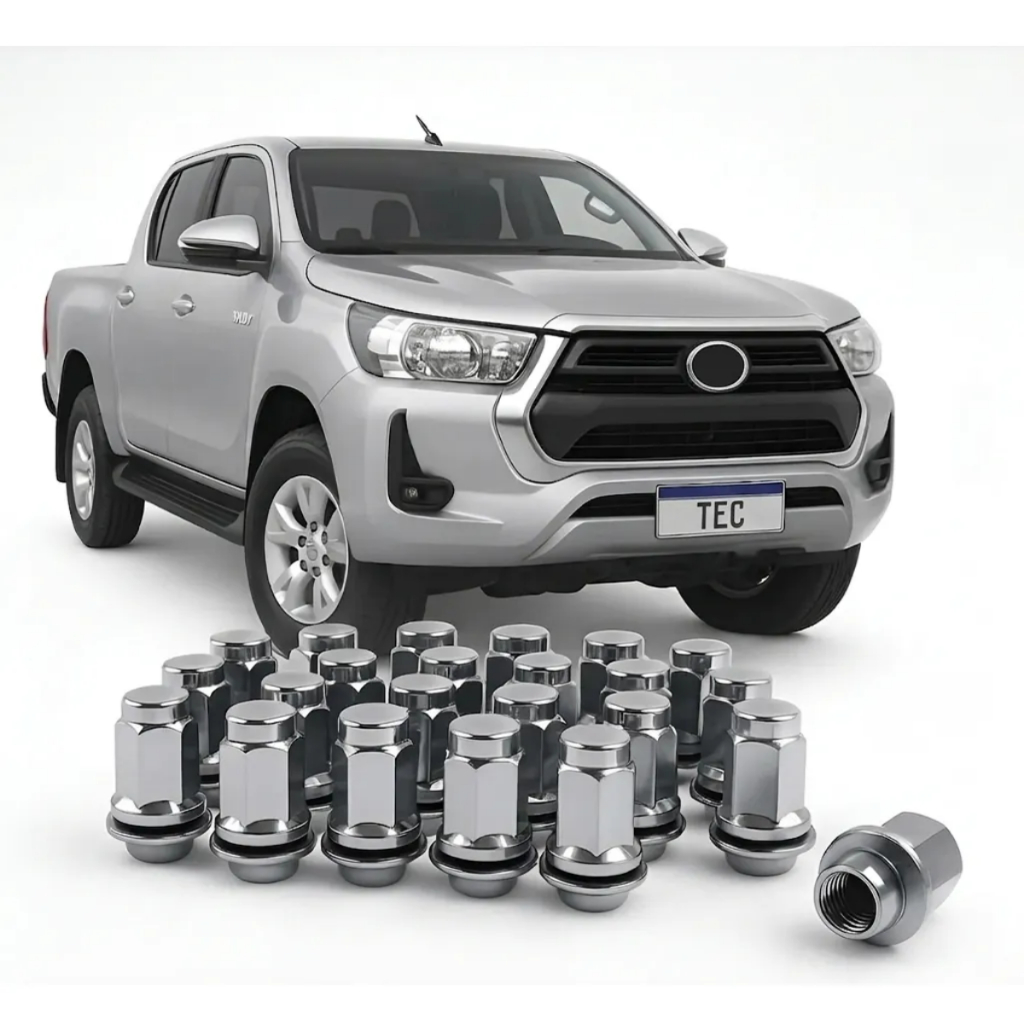 Kit 24 Porcas Rodas Toyota Hilux Original Cromadas em Oferta na Shopee