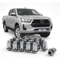 Kit 24 Porcas Rodas Toyota Hilux Original Cromadas