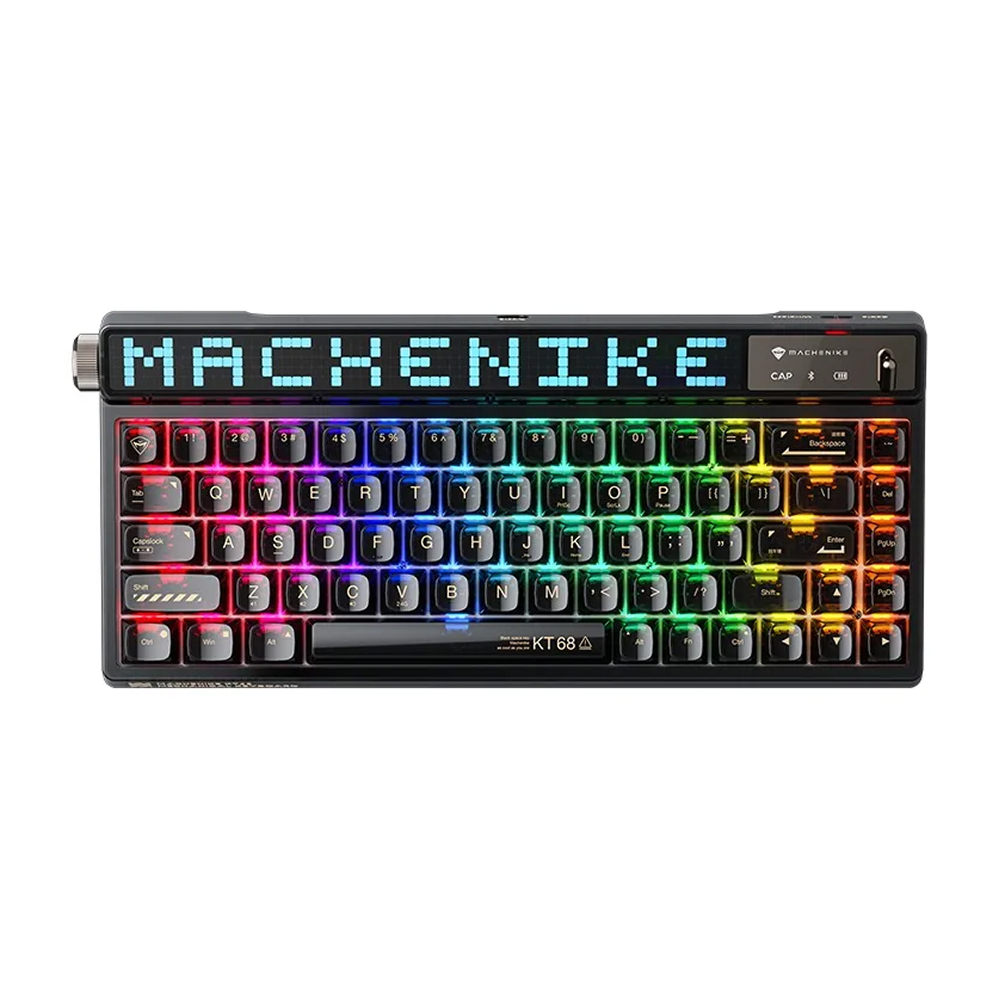 Teclado Mecânico Machenike KT68 Pro B68W Sem Fio Tela Oled