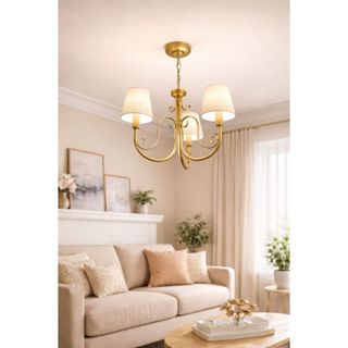 Lustre Dourado Quartinho De Bebê Lustre Clássico Sala Quarto em Oferta na Shopee