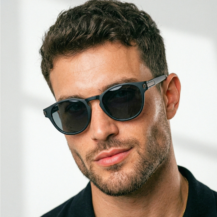 Óculos de Sol Redondo Esportivo Premium Lupa Preto Fosco Polarizado Moda Praia Pesca Verão uv400 em Oferta na Shopee