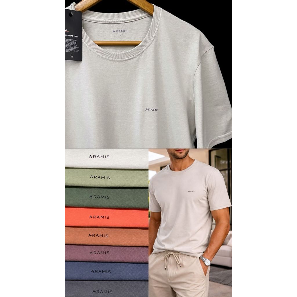 Camisa Camiseta Lavada Basica