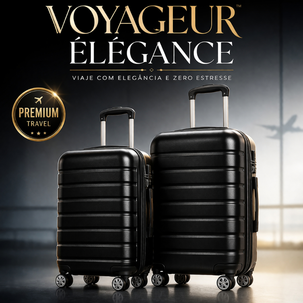 A Mala Que Transforma Sua Presença em Qualquer Viagem, kit de malas de viagens, malas Leve, Resistente e Elegante
