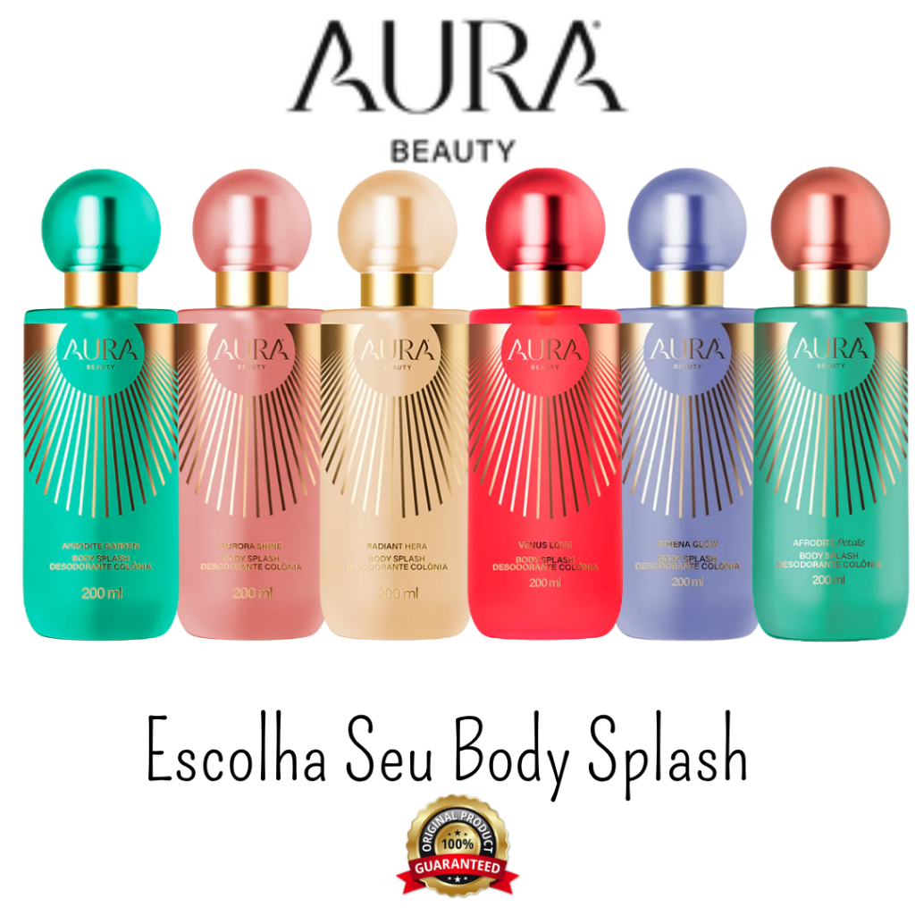 Body Splash Aura Beauty Escolha sua Fragrancia - 200ml (Afrodite, Venus, Athena, Aurora Shine, Radiante,Afrodite Petals) em Oferta na Shopee