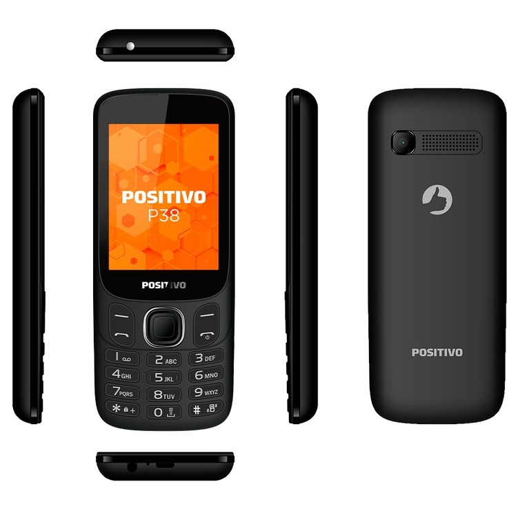 Celular Otimo Para Idosos Positivo P38 Som Alto 3G Tela 2.8 Dual Chip Preto Barato