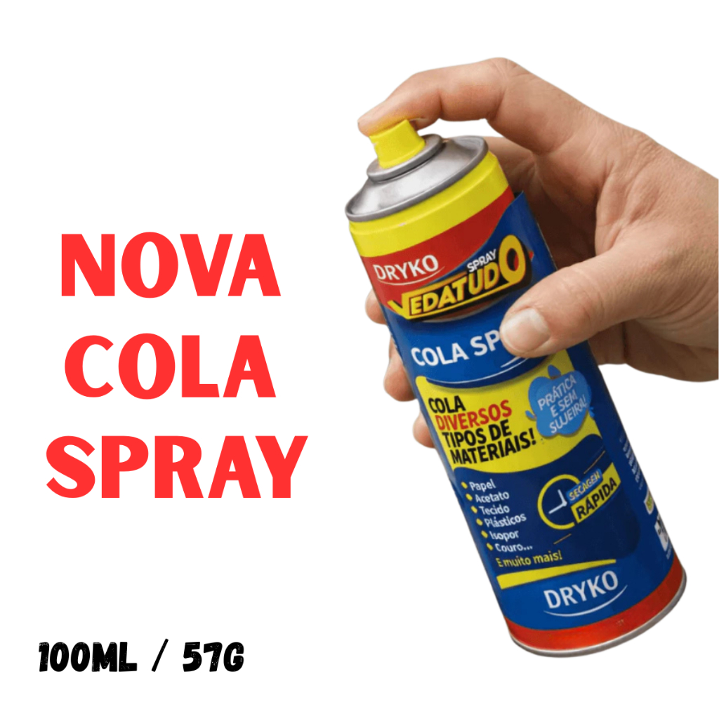 Cola Spray Permanente 100ml/57gr Secagem Rápida Incolor