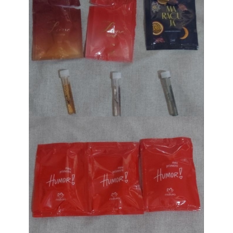 Luna Coragem ,Ilumina,Ekos Maracujá Meu primeiro  Humor1ml