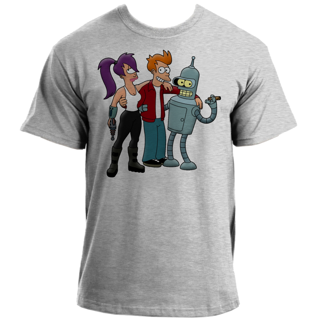 Camiseta infantil ou adulto até Plus size Futurama robô desenho