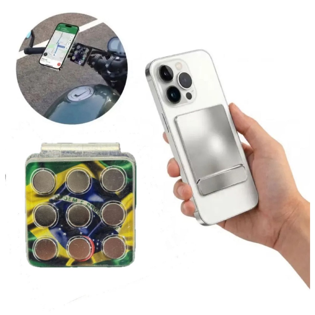 Suporte Celular Magnético 9 Ímãs Para Moto ( SORTIDO )
