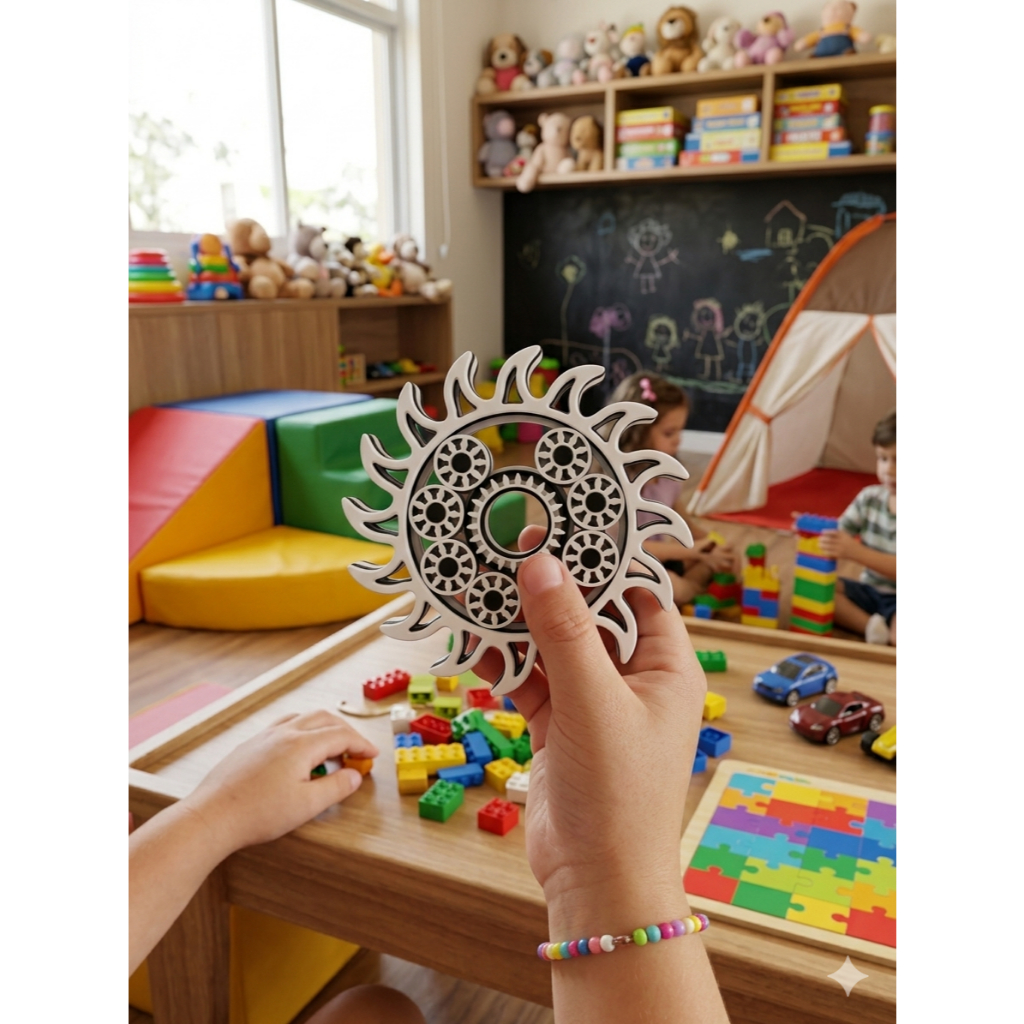 Fidget Spinner Criativo Giratório | Brinquedo Antiestresse para Ansiedade
