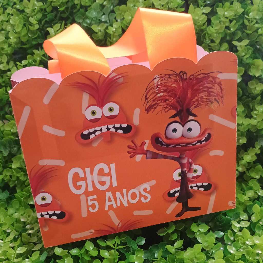 Sacolinha Personalizada Divertidamente Ansiedade Festa Infantil | Lembrancinha Aniversário | Fazemos Qualquer Tema