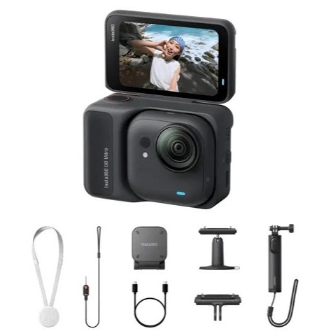 Câmera Insta360 GO 3 Ultra Creator Bundle 2.7K Estabilização FlowState Mini Action Cam Wi-Fi Original