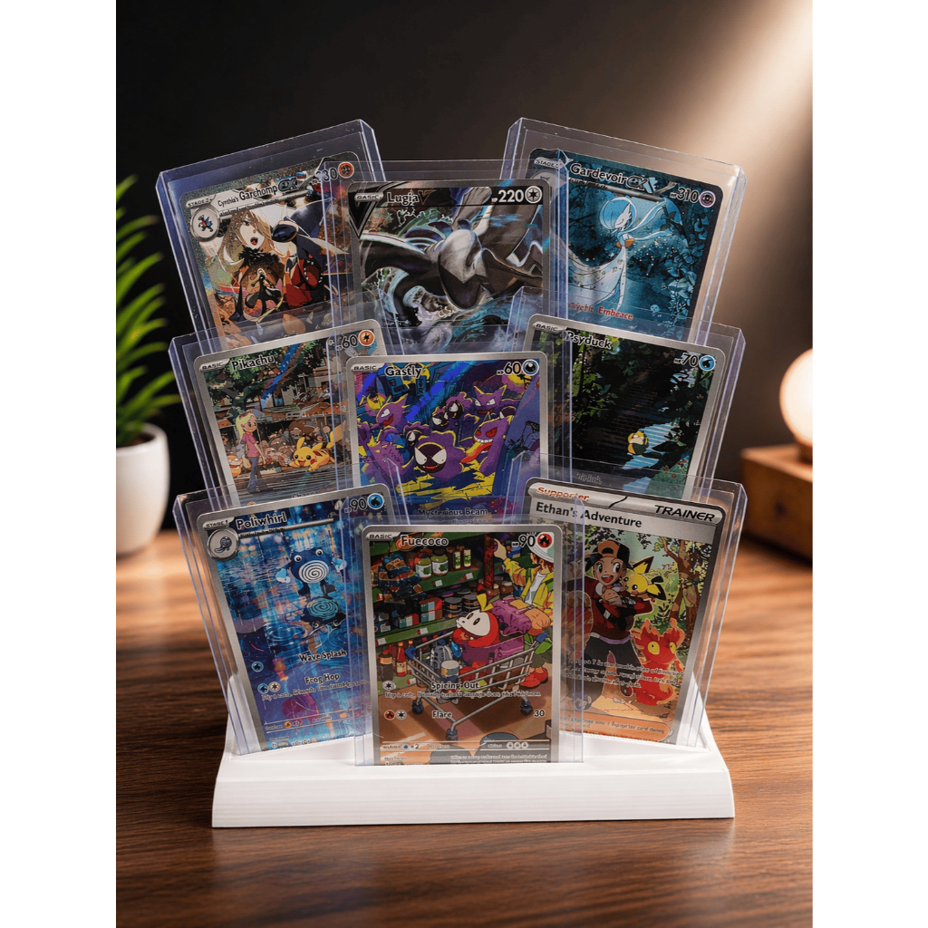 Display Expositor de 9 Cartas TCG | Organize e Destaque Sua Coleção | Pokemon Magic Yugioh