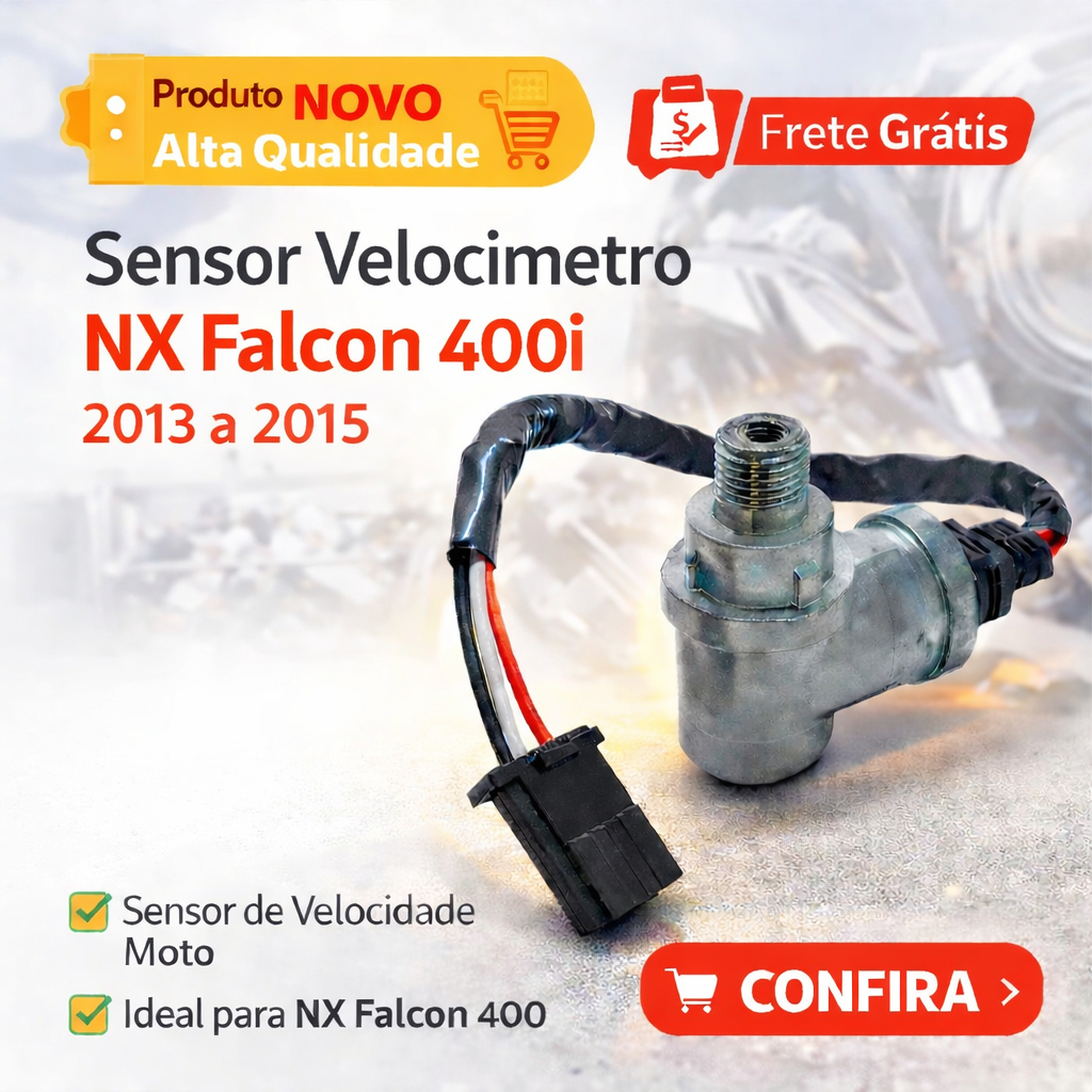 Sensor Velocimetro Painel Digital Nx Falcon 400i - 2013 a 2015 Injetada / CBX 250 TW/ XR 250 TORNADO