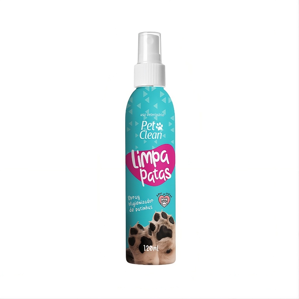 Spray Limpa Patas p/ Cães e Gatos 120ml Pet Clean