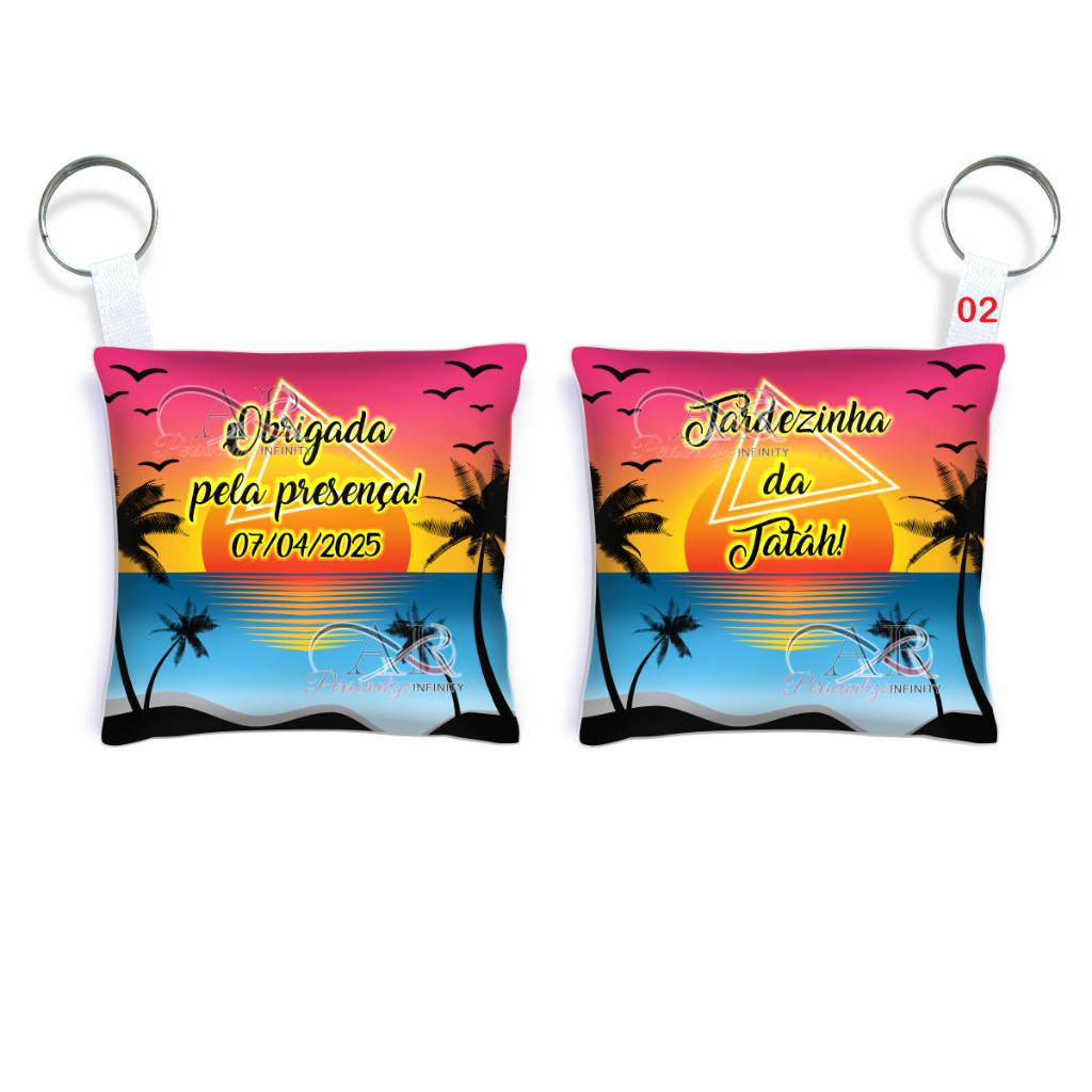 Almofada Chaveiro Tardezinha Lembrancinhas Personalizadas Temas Aniversário